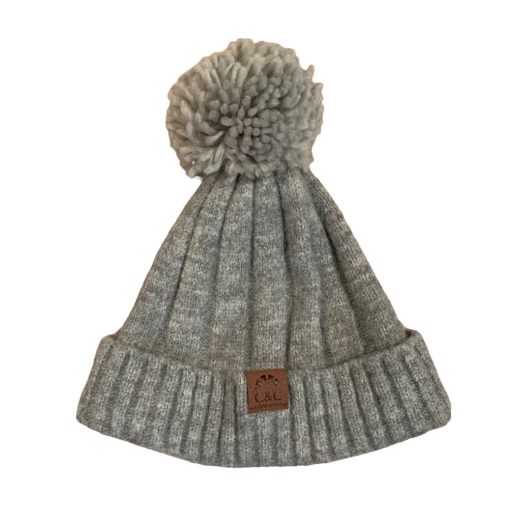 C&C California Pom Pom Beanie in Gray